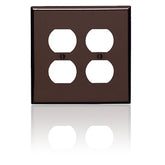 Leviton 80516 2-Gang 2-Duplex Midway Size Wallplate